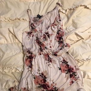 Floral short romper